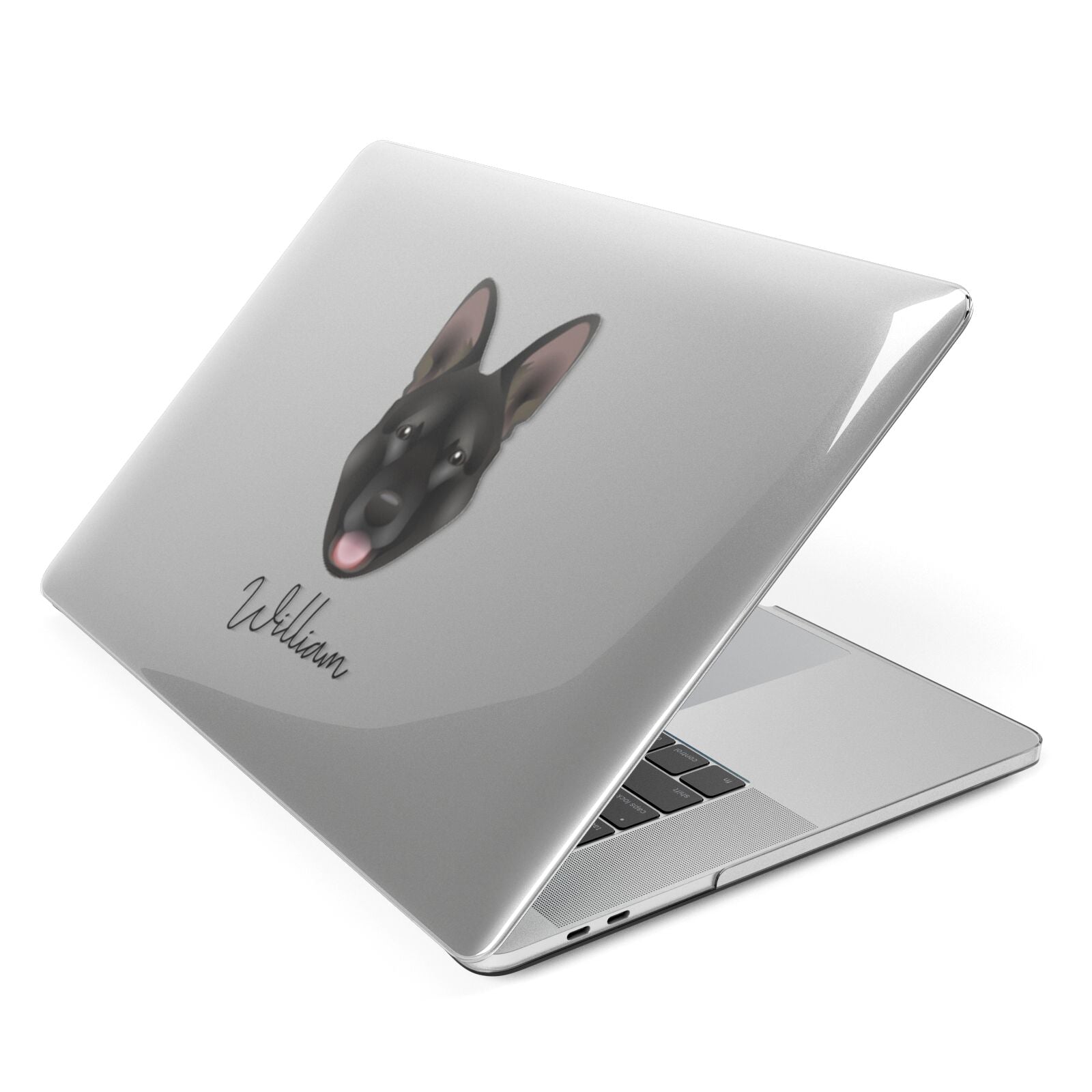 Belgian Malinois Personalised Apple MacBook Case Side View