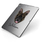 Belgian Malinois Personalised Apple iPad Case on Grey iPad Side View