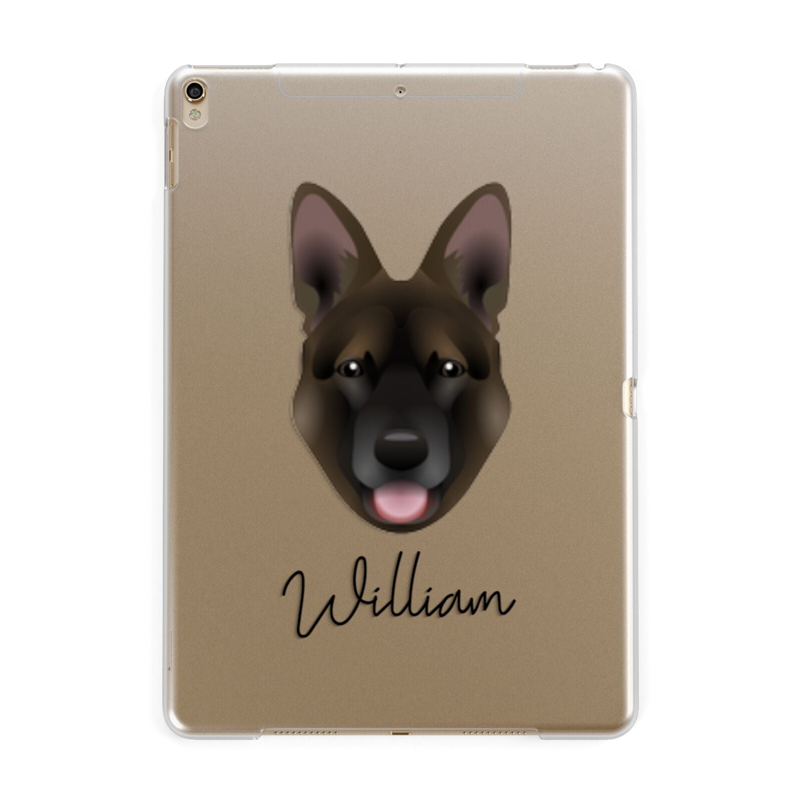 Belgian Malinois Personalised Apple iPad Gold Case