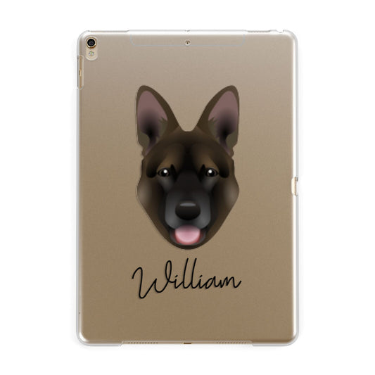 Belgian Malinois Personalised Apple iPad Gold Case