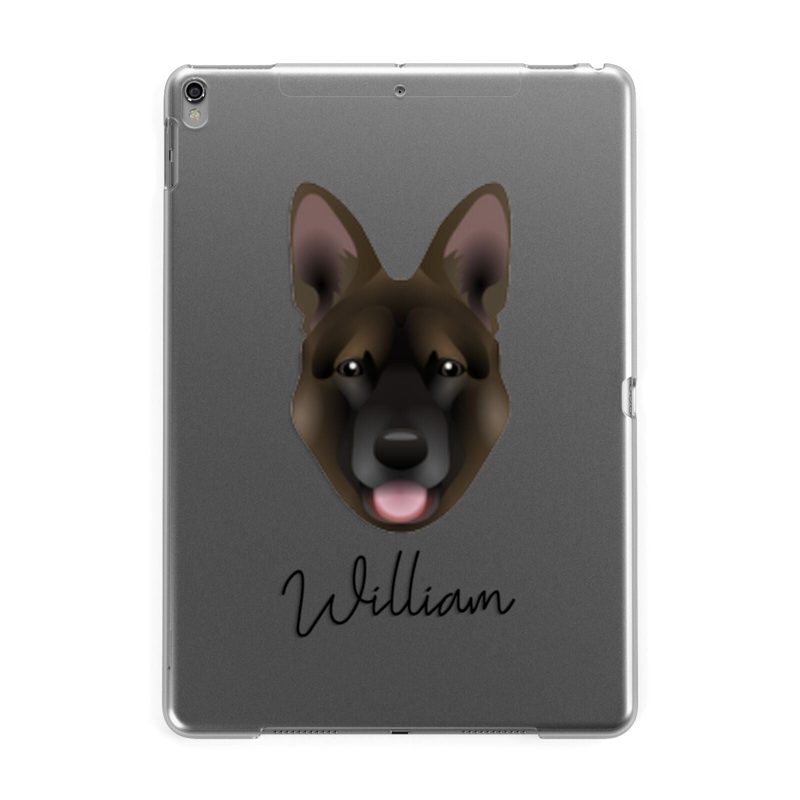 Belgian Malinois Personalised Apple iPad Grey Case