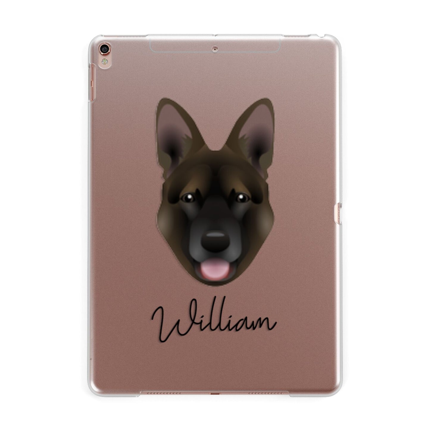 Belgian Malinois Personalised Apple iPad Rose Gold Case