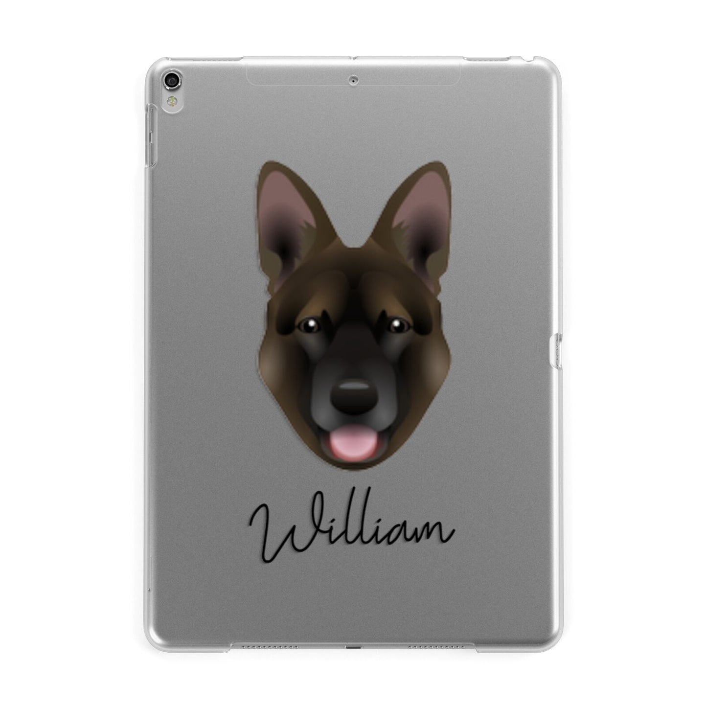 Belgian Malinois Personalised Apple iPad Silver Case