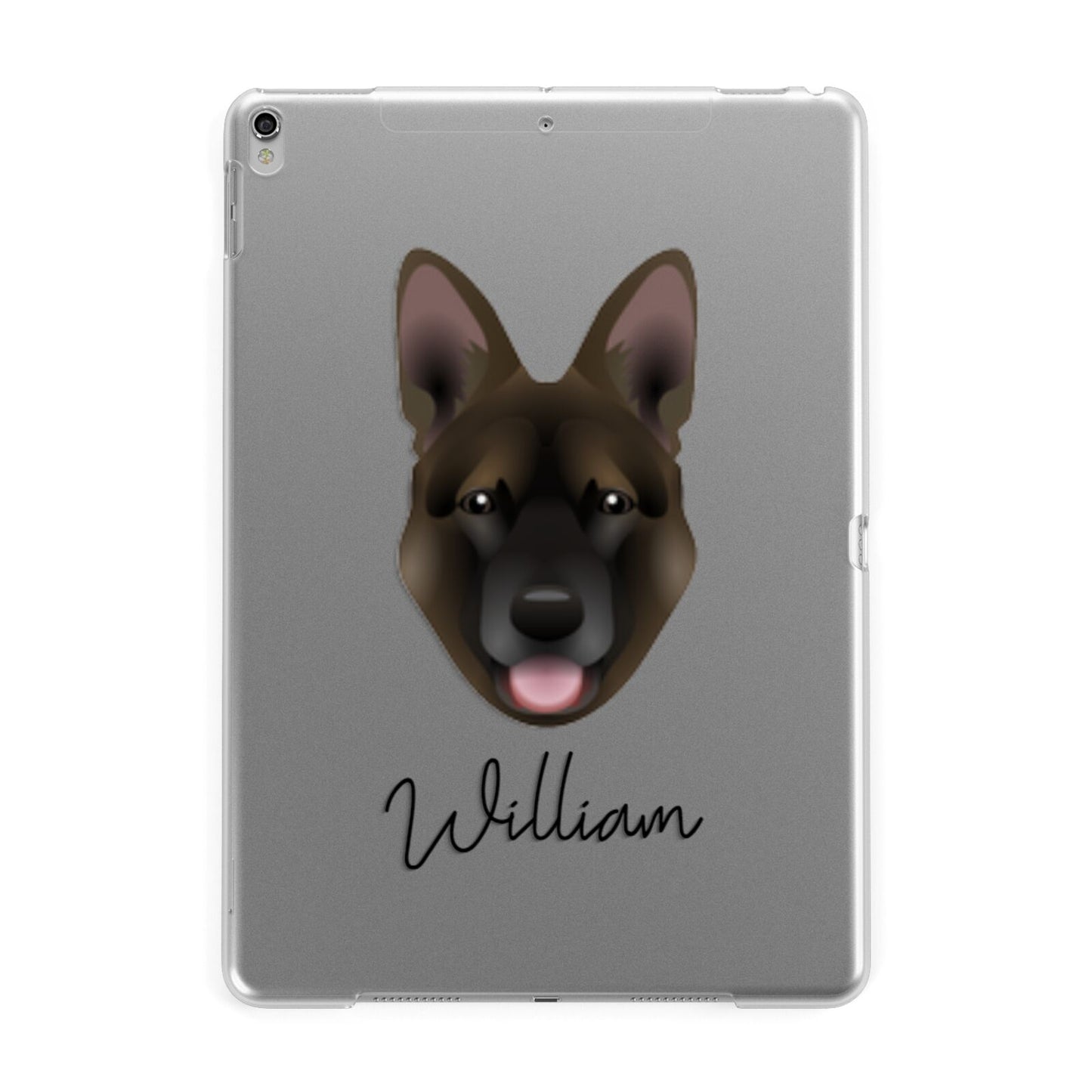 Belgian Malinois Personalised Apple iPad Silver Case
