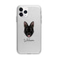 Belgian Malinois Personalised Apple iPhone 11 Pro Max in Silver with Bumper Case