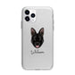 Belgian Malinois Personalised Apple iPhone 11 Pro in Silver with Bumper Case