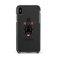 Belgian Malinois Personalised Apple iPhone Xs Max Impact Case Black Edge on Black Phone