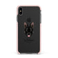 Belgian Malinois Personalised Apple iPhone Xs Max Impact Case Pink Edge on Black Phone