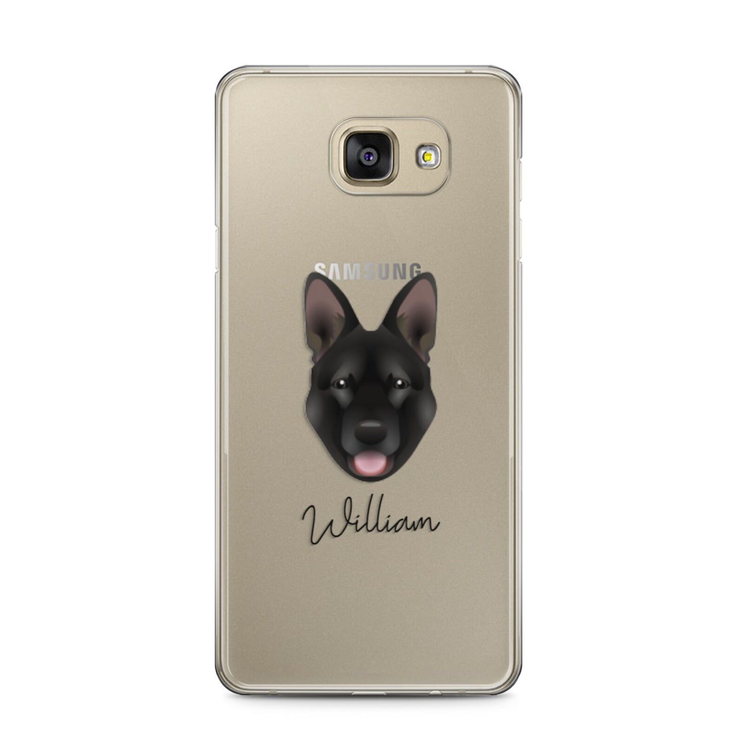 Belgian Malinois Personalised Samsung Galaxy A5 2016 Case on gold phone