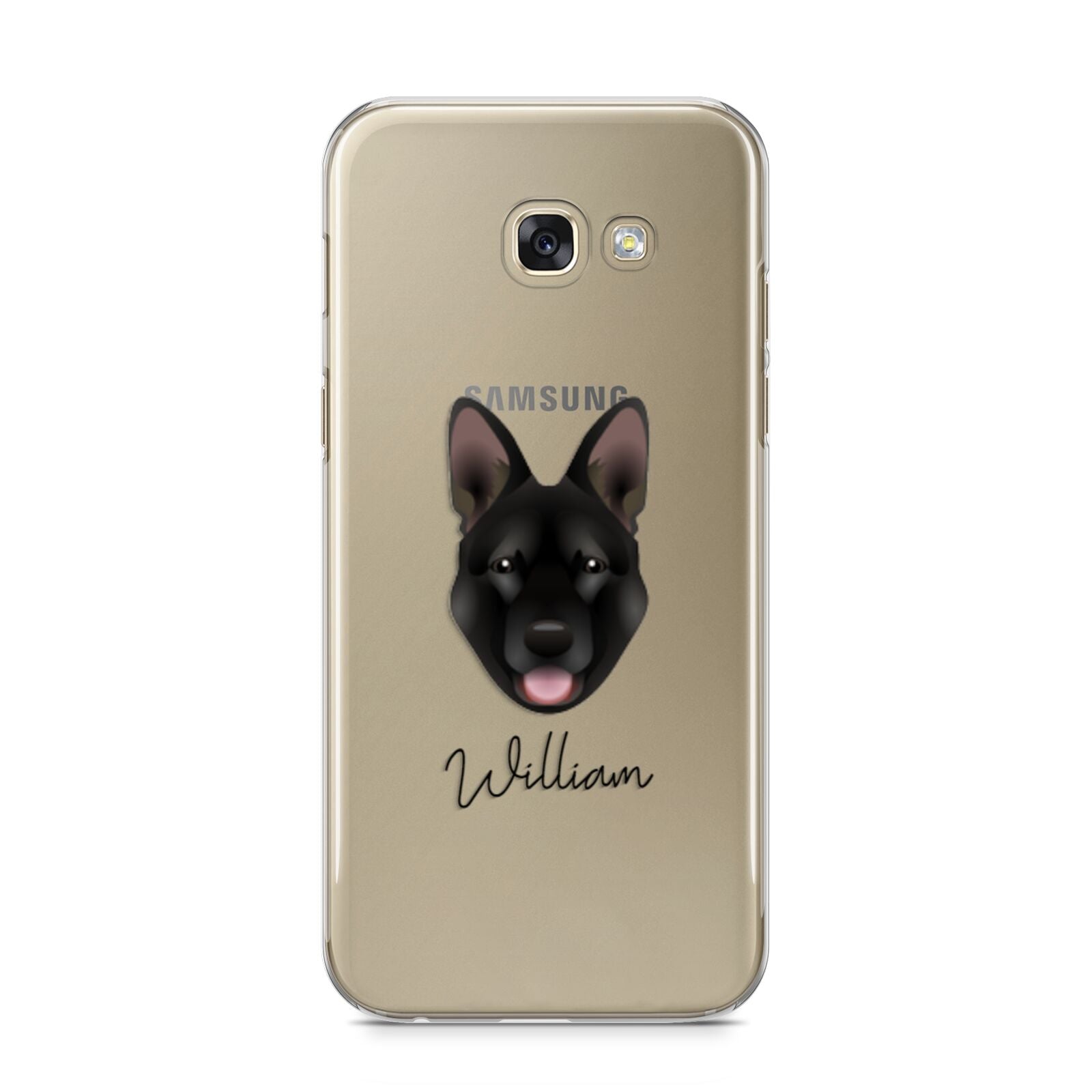 Belgian Malinois Personalised Samsung Galaxy A5 2017 Case on gold phone