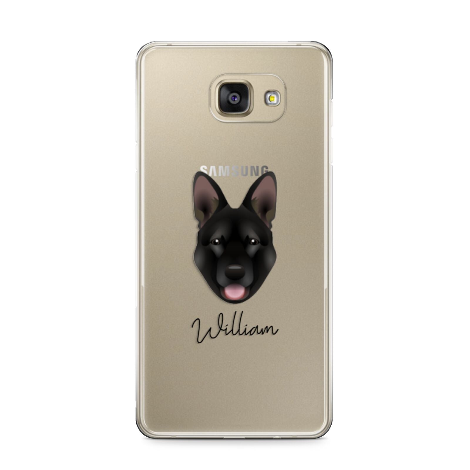 Belgian Malinois Personalised Samsung Galaxy A9 2016 Case on gold phone