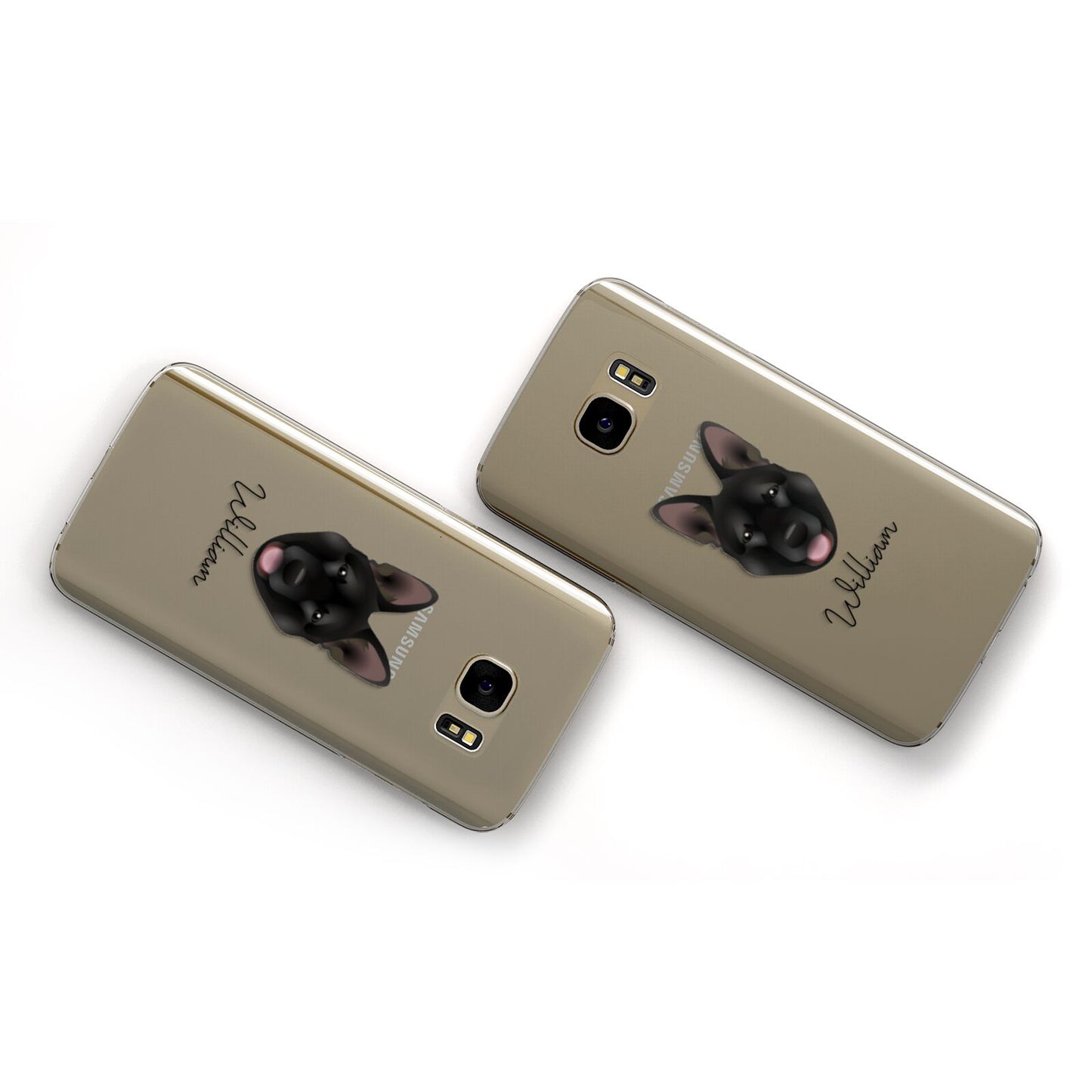 Belgian Malinois Personalised Samsung Galaxy Case Flat Overview