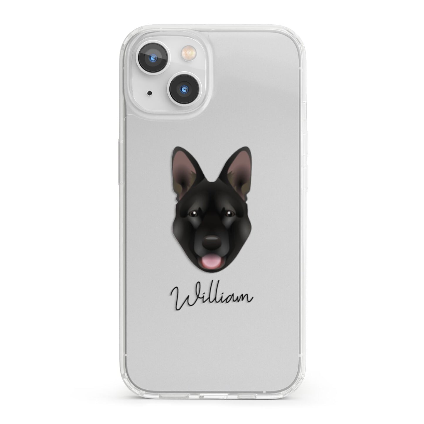 Belgian Malinois Personalised iPhone 13 Clear Bumper Case