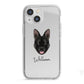 Belgian Malinois Personalised iPhone 13 Mini TPU Impact Case with White Edges