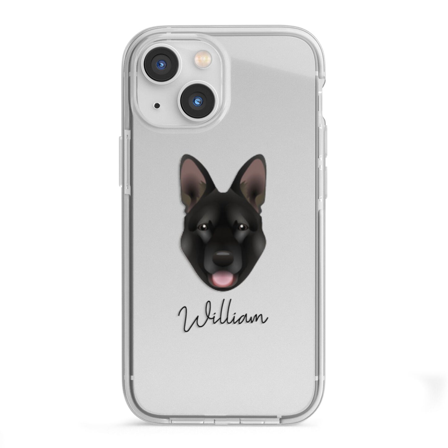 Belgian Malinois Personalised iPhone 13 Mini TPU Impact Case with White Edges