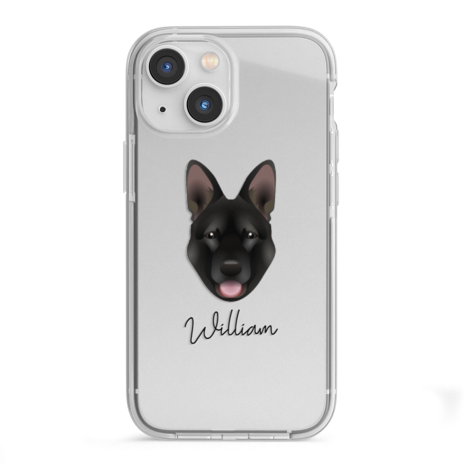 Belgian Malinois Personalised iPhone 13 Mini TPU Impact Case with White Edges