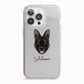 Belgian Malinois Personalised iPhone 13 Pro TPU Impact Case with Pink Edges
