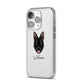 Belgian Malinois Personalised iPhone 14 Pro Clear Tough Case Silver Angled Image