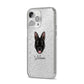 Belgian Malinois Personalised iPhone 14 Pro Max Glitter Tough Case Silver Angled Image