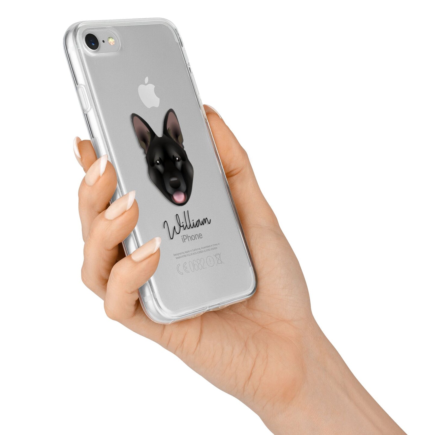Belgian Malinois Personalised iPhone 7 Bumper Case on Silver iPhone Alternative Image