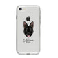 Belgian Malinois Personalised iPhone 8 Bumper Case on Silver iPhone