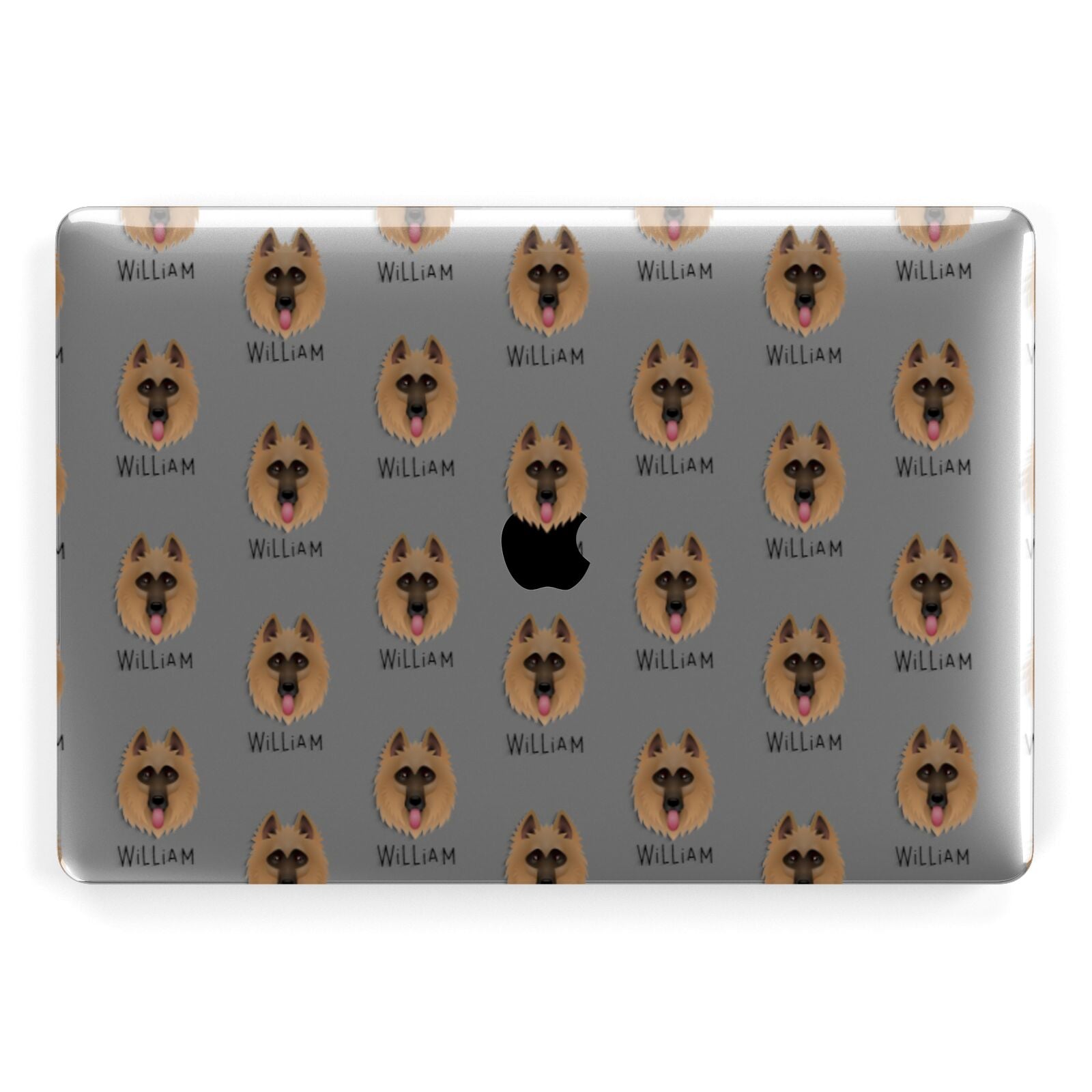 Belgian Shepherd Icon with Name Apple MacBook Case