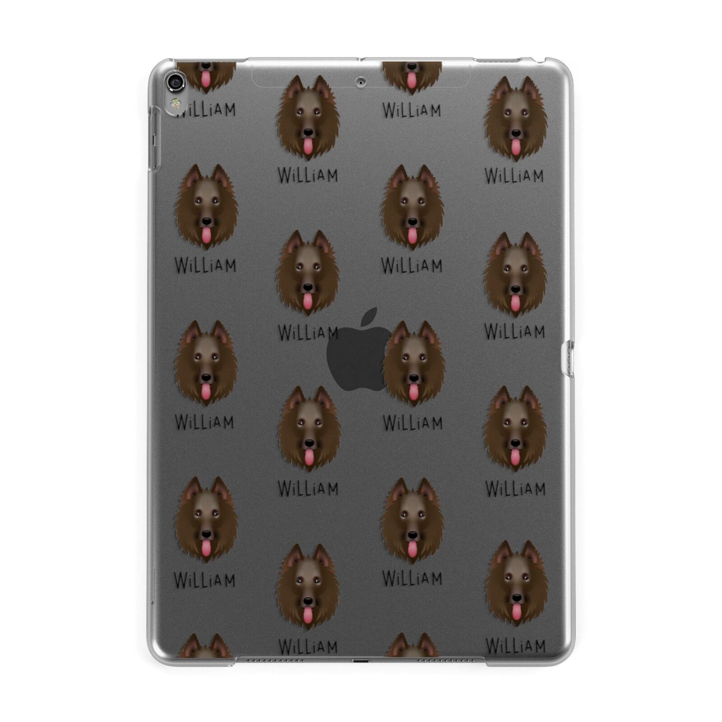 Belgian Shepherd Icon with Name Apple iPad Grey Case