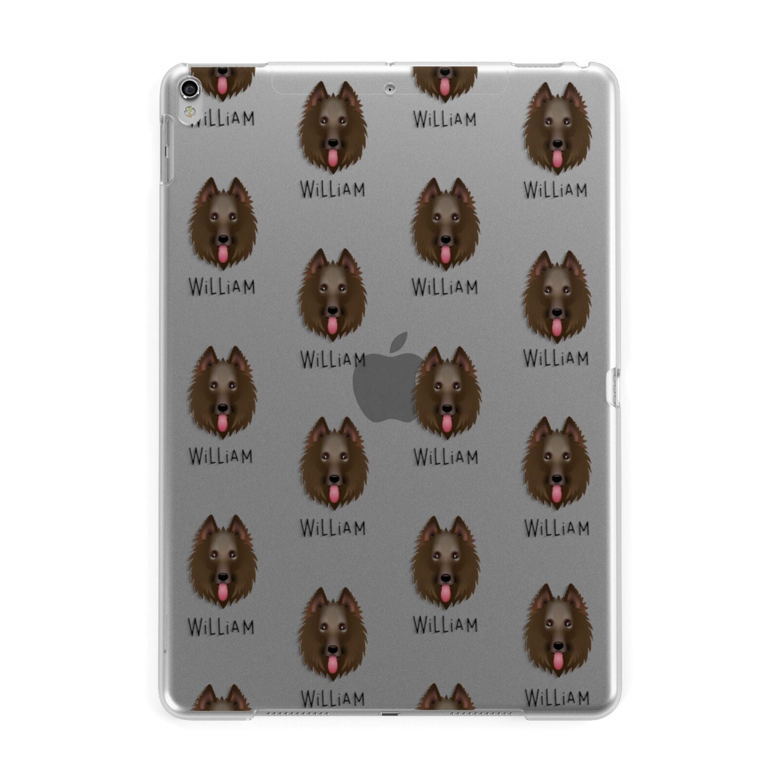 Belgian Shepherd Icon with Name Apple iPad Silver Case