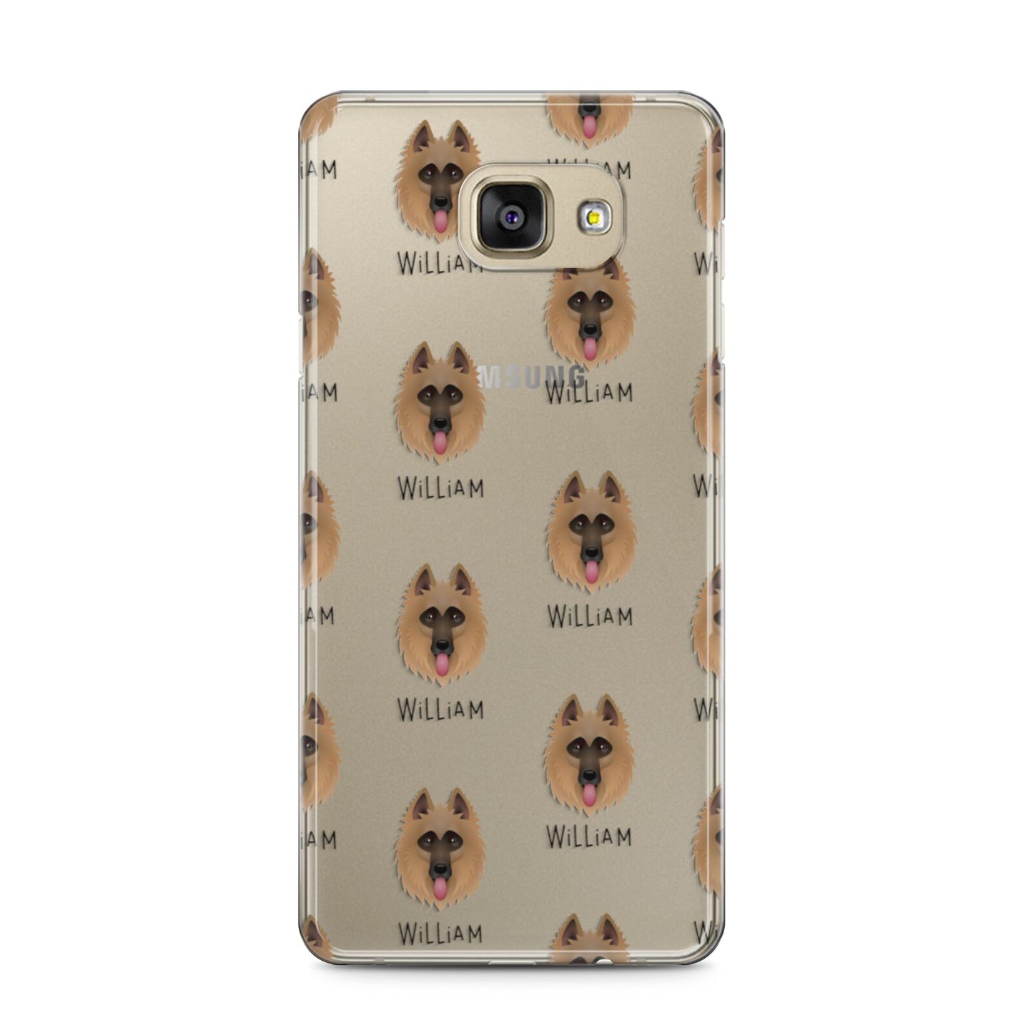 Belgian Shepherd Icon with Name Samsung Galaxy A5 2016 Case on gold phone