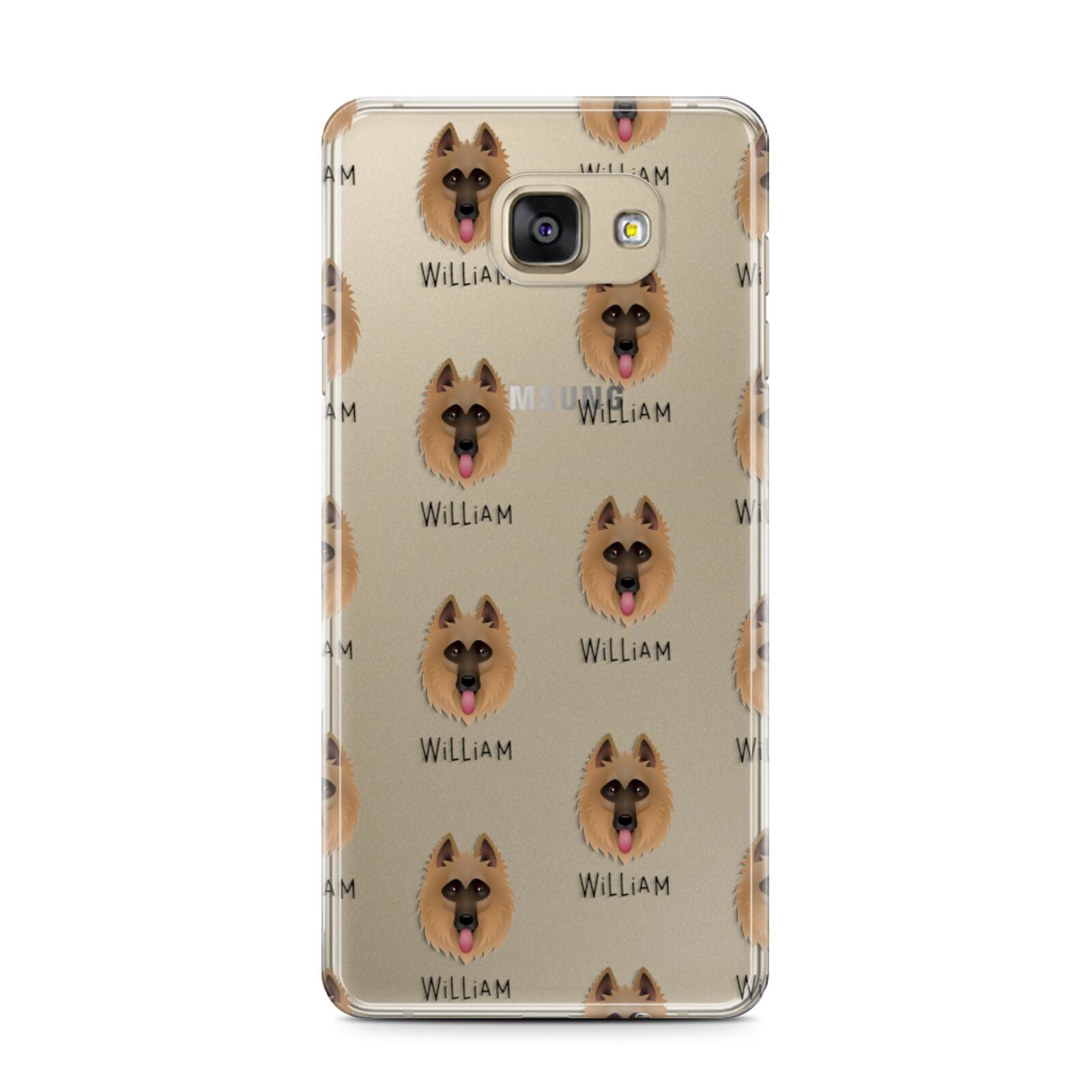 Belgian Shepherd Icon with Name Samsung Galaxy A7 2016 Case on gold phone