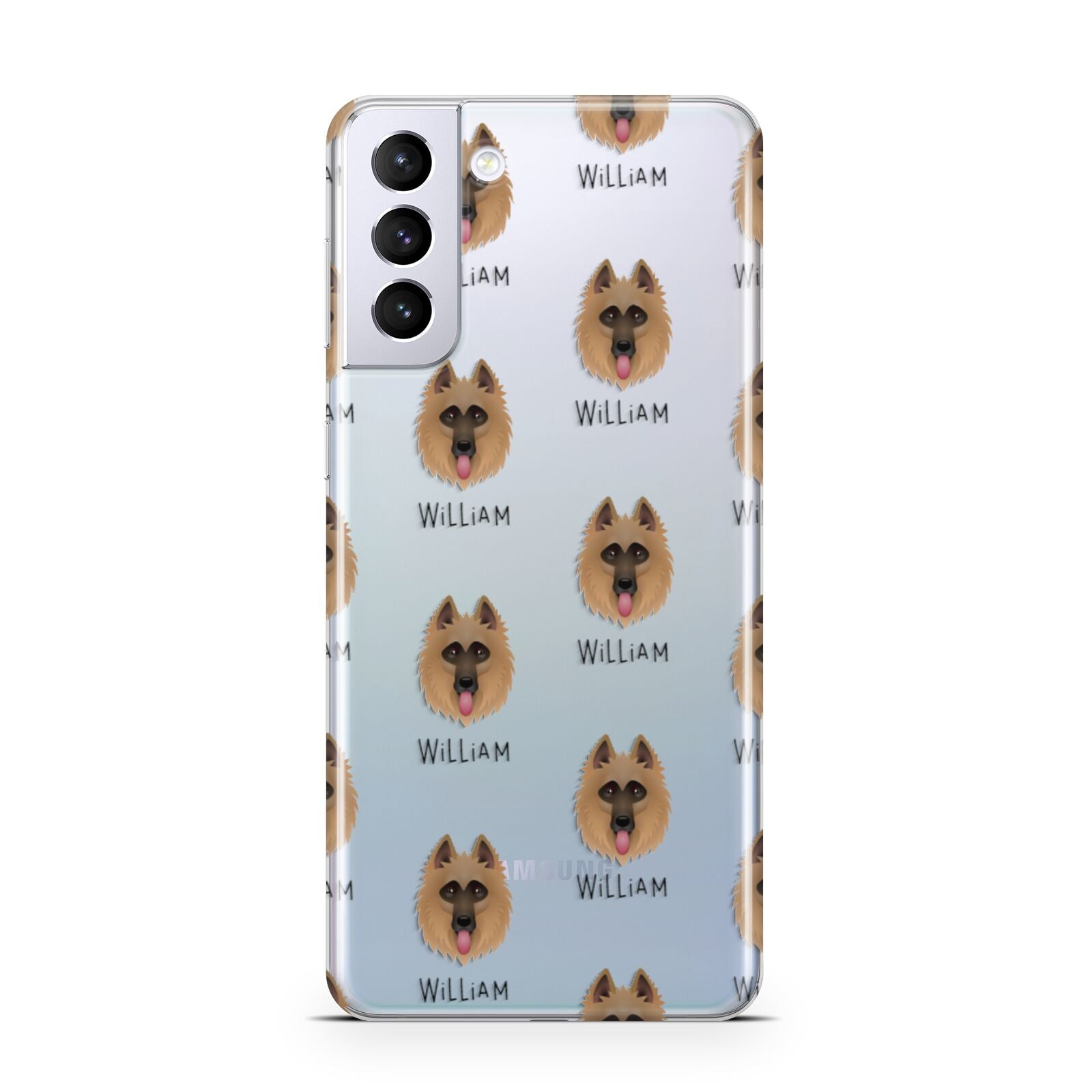 Belgian Shepherd Icon with Name Samsung S21 Plus Phone Case