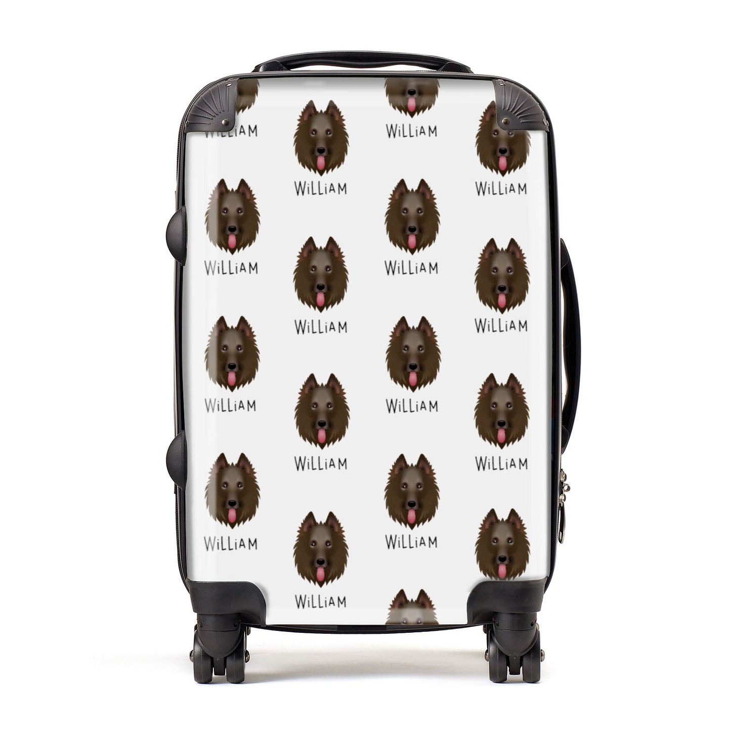 Belgian Shepherd Icon with Name Suitcase