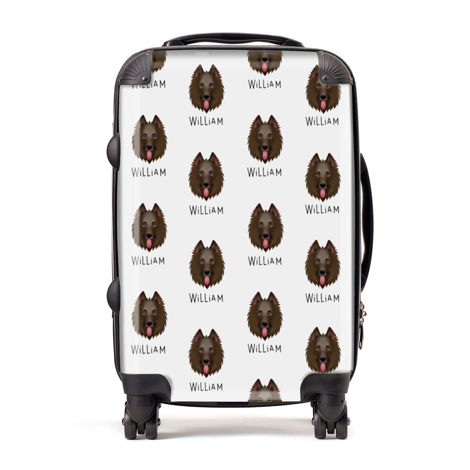 Belgian Shepherd Icon with Name Suitcase