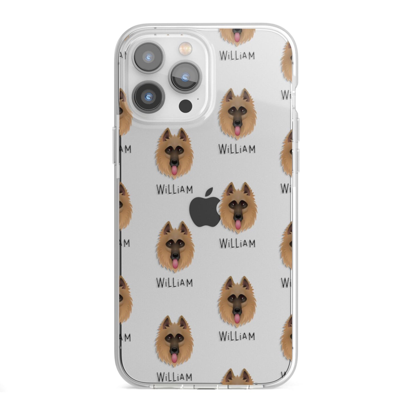 Belgian Shepherd Icon with Name iPhone 13 Pro Max TPU Impact Case with White Edges