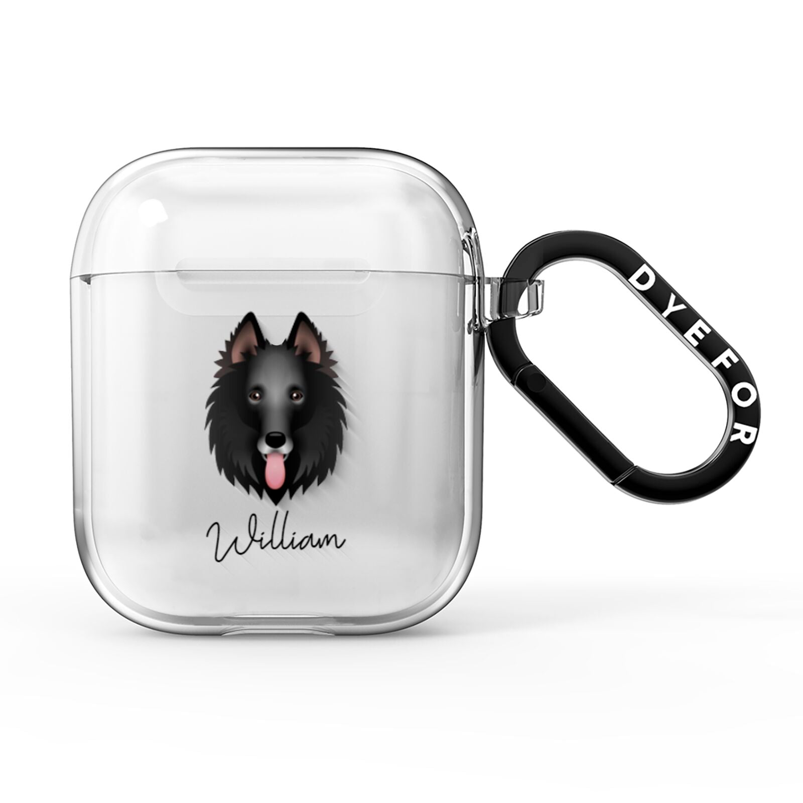 Belgian Shepherd Personalised AirPods Clear Case