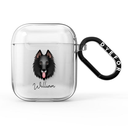 Belgian Shepherd Personalised AirPods Clear Case