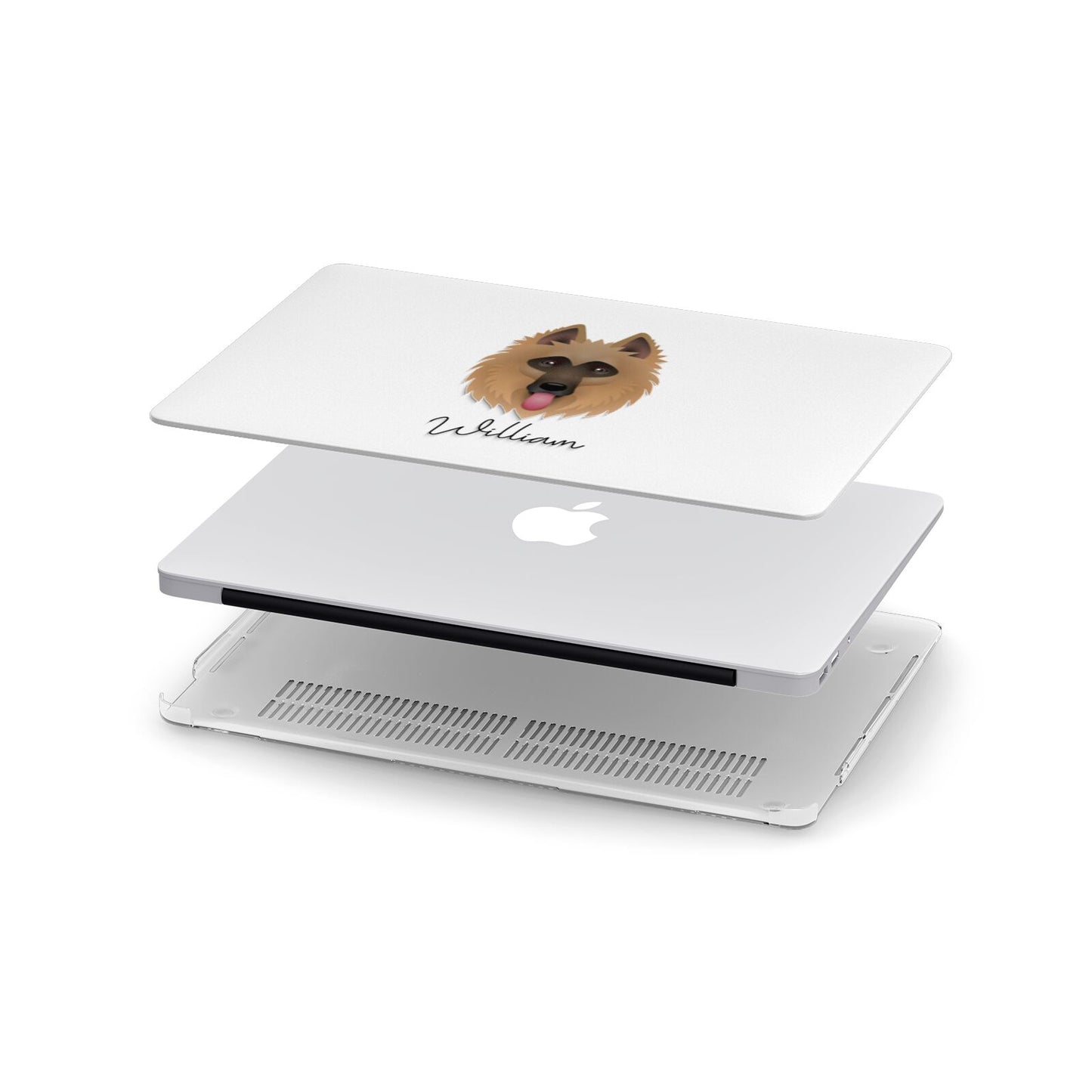 Belgian Shepherd Personalised Apple MacBook Case in Detail