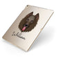 Belgian Shepherd Personalised Apple iPad Case on Gold iPad Side View