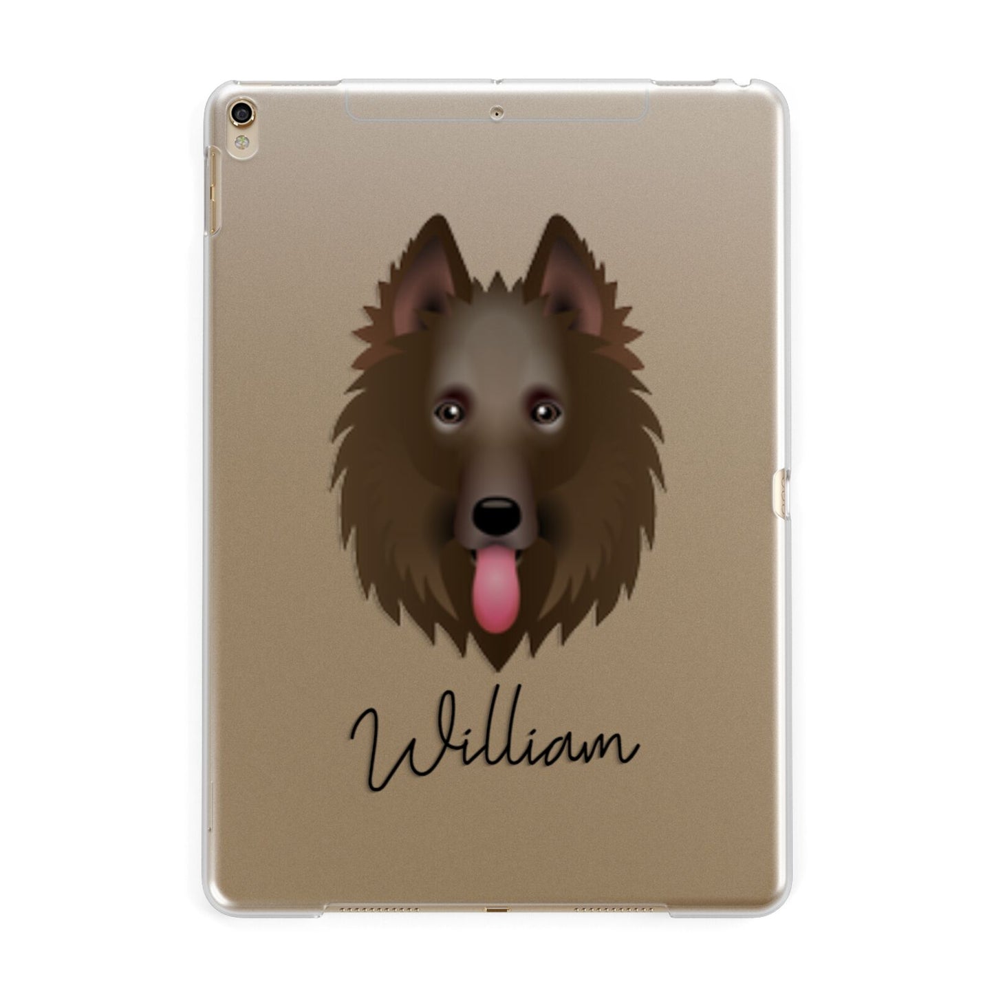 Belgian Shepherd Personalised Apple iPad Gold Case