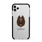 Belgian Shepherd Personalised Apple iPhone 11 Pro Max in Silver with Black Impact Case