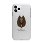 Belgian Shepherd Personalised Apple iPhone 11 Pro Max in Silver with Bumper Case