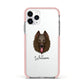 Belgian Shepherd Personalised Apple iPhone 11 Pro in Silver with Pink Impact Case