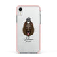 Belgian Shepherd Personalised Apple iPhone XR Impact Case Pink Edge on Silver Phone