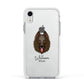 Belgian Shepherd Personalised Apple iPhone XR Impact Case White Edge on Silver Phone