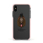 Belgian Shepherd Personalised Apple iPhone Xs Impact Case Pink Edge on Black Phone