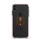 Belgian Shepherd Personalised Apple iPhone Xs Max Impact Case Pink Edge on Black Phone