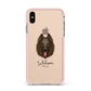 Belgian Shepherd Personalised Apple iPhone Xs Max Impact Case Pink Edge on Gold Phone