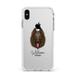 Belgian Shepherd Personalised Apple iPhone Xs Max Impact Case White Edge on Silver Phone