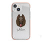Belgian Shepherd Personalised iPhone 13 Mini TPU Impact Case with Pink Edges