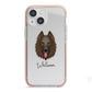 Belgian Shepherd Personalised iPhone 13 Mini TPU Impact Case with Pink Edges